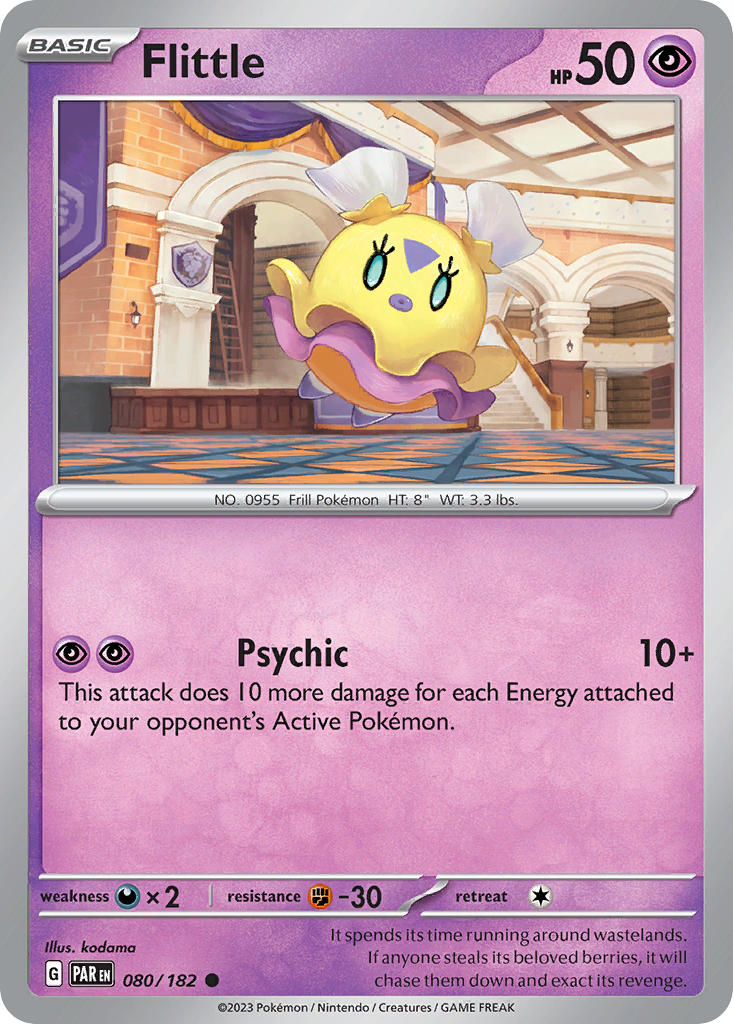 Flittle 080/182 Common Paradox Rift Pokémon card