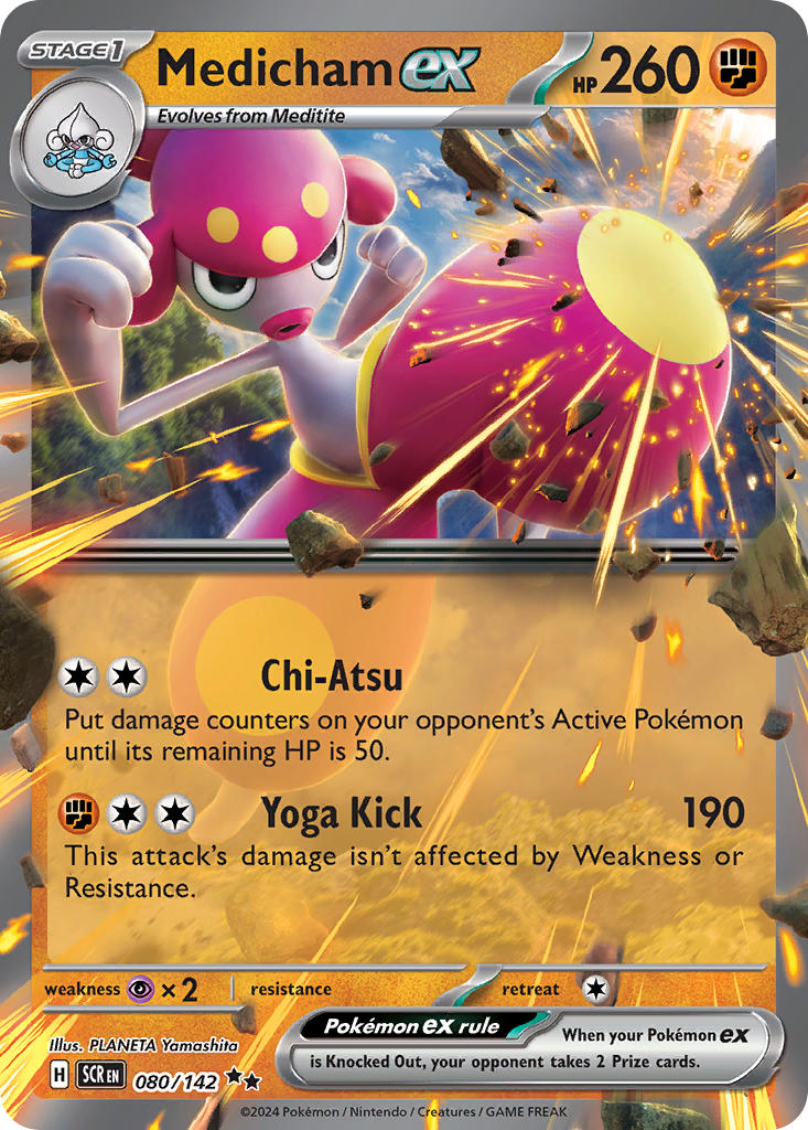 Medicham EX 080/142 Double Rare Stellar Crown Pokémon card
