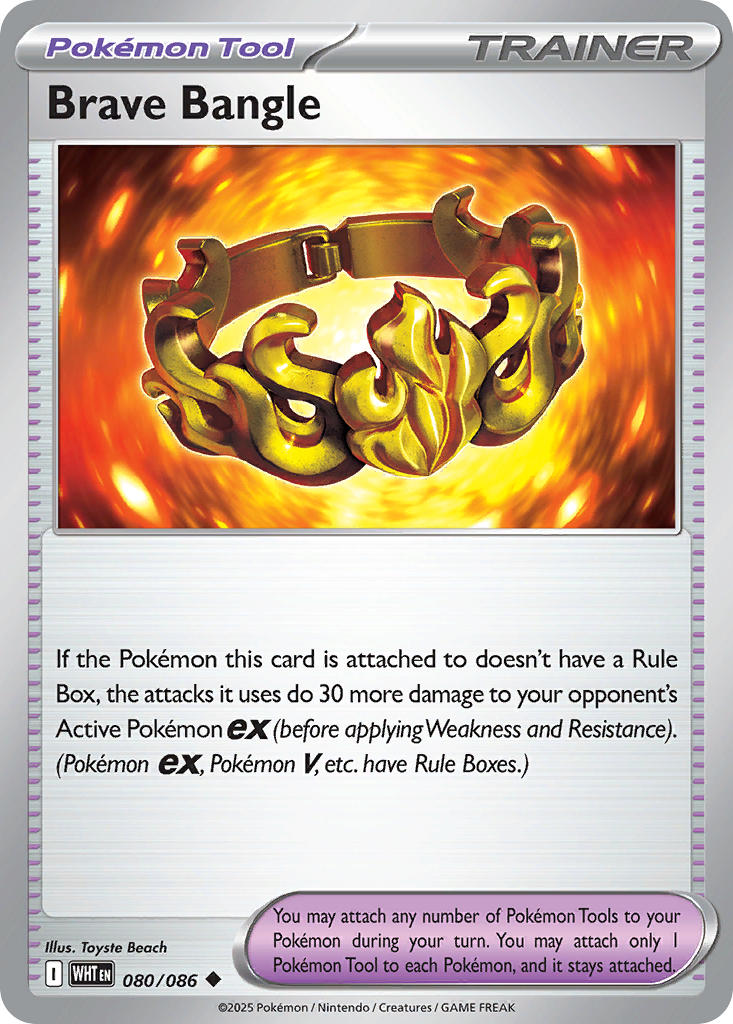 Brave Bangle 080/086 Uncommon White Flare Pokémon card