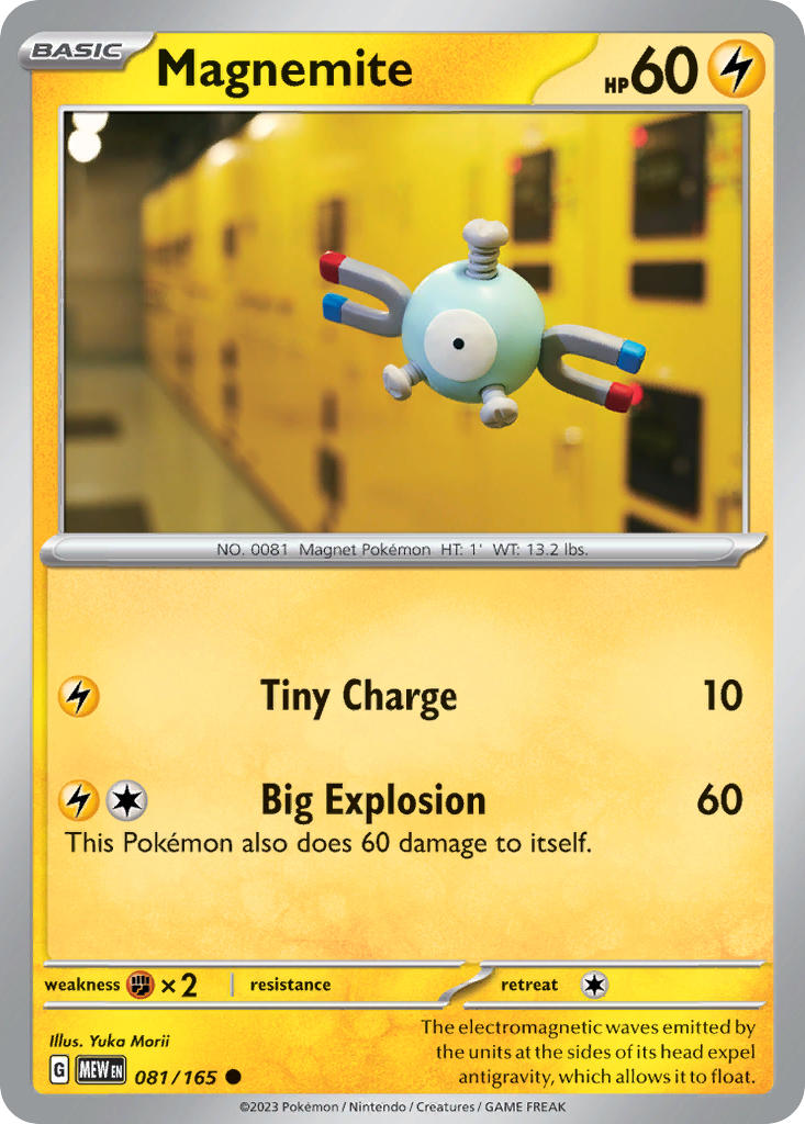 Magnemite 081/165 Common 151 Pokémon card
