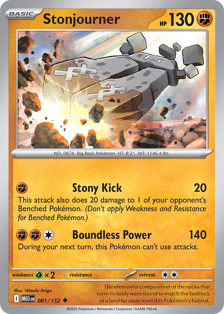 Stonjourner 081/132 Uncommon Mega Evolution Pokémon card