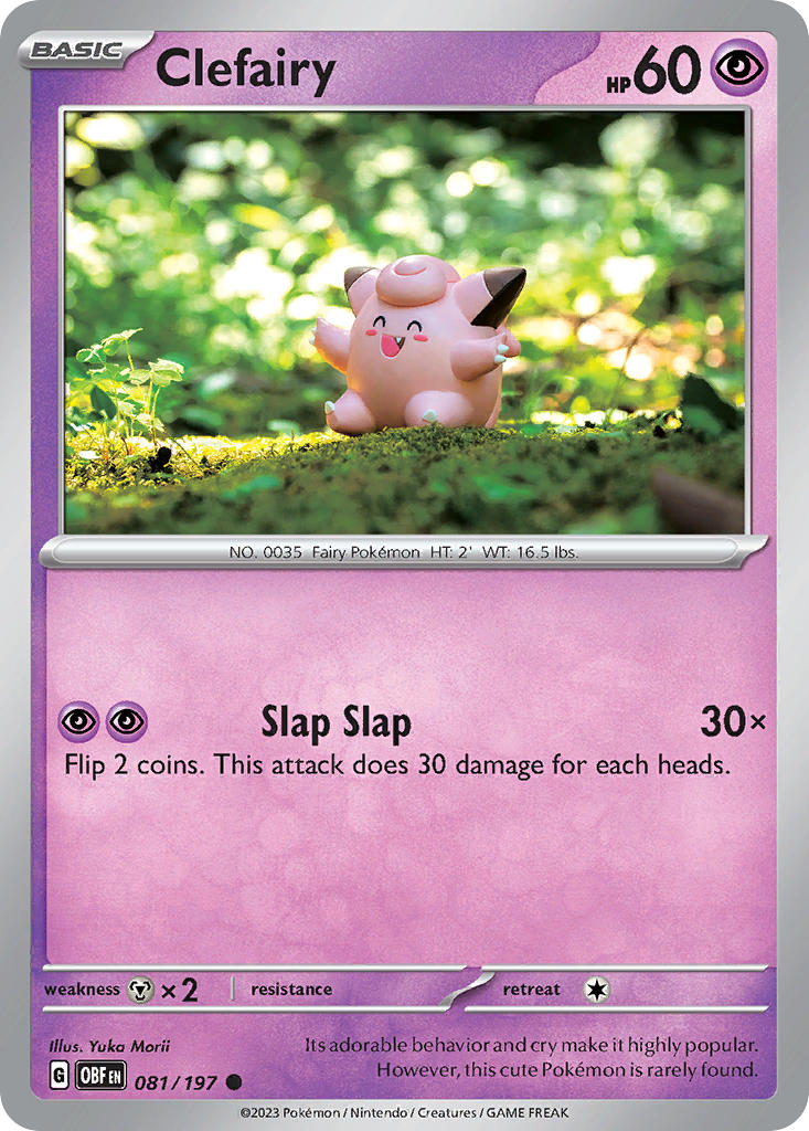Clefairy 081/197 Common Obsidian Flames Pokémon card