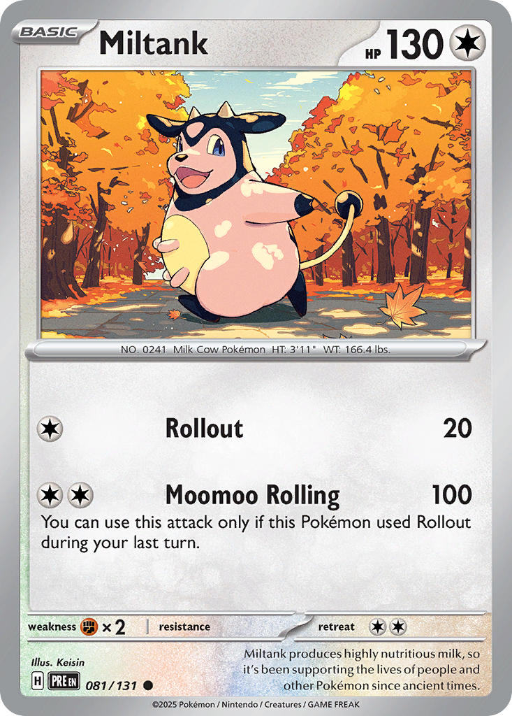 Miltank 081/131 Common Prismatic Evolutions Pokémon card