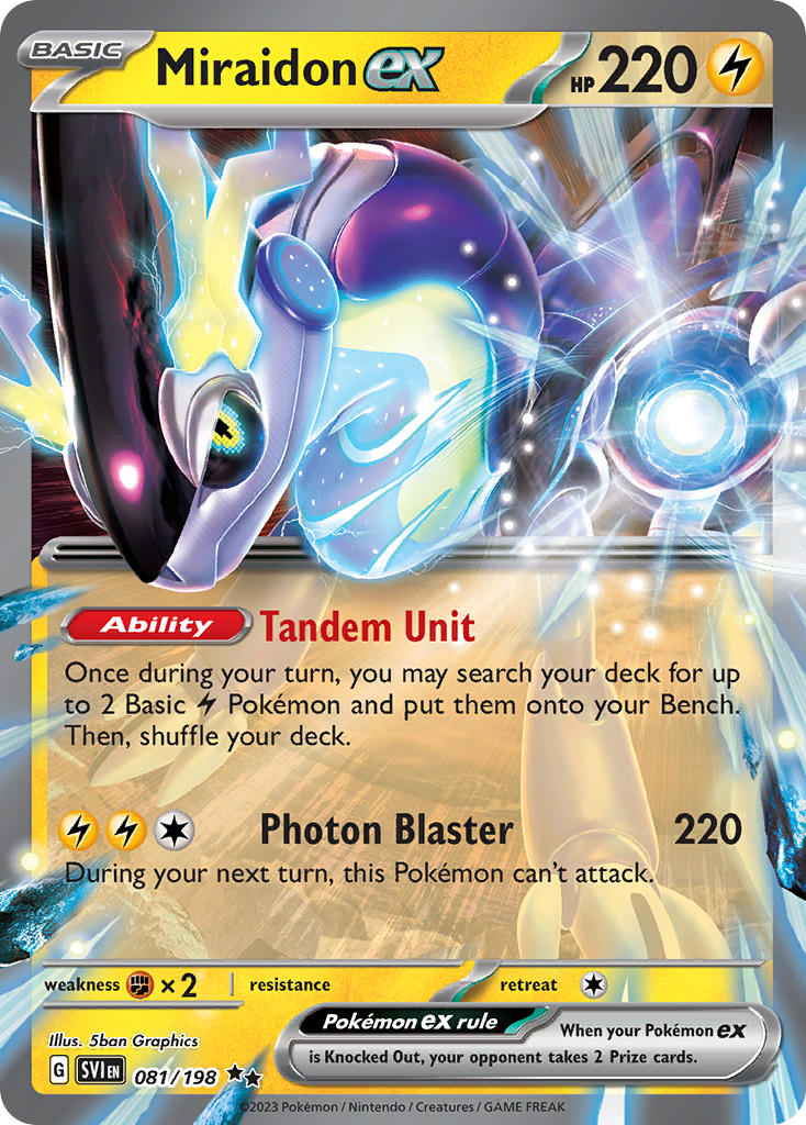Miraidon EX 081/198 Double Rare Scarlet & Violet Pokémon card