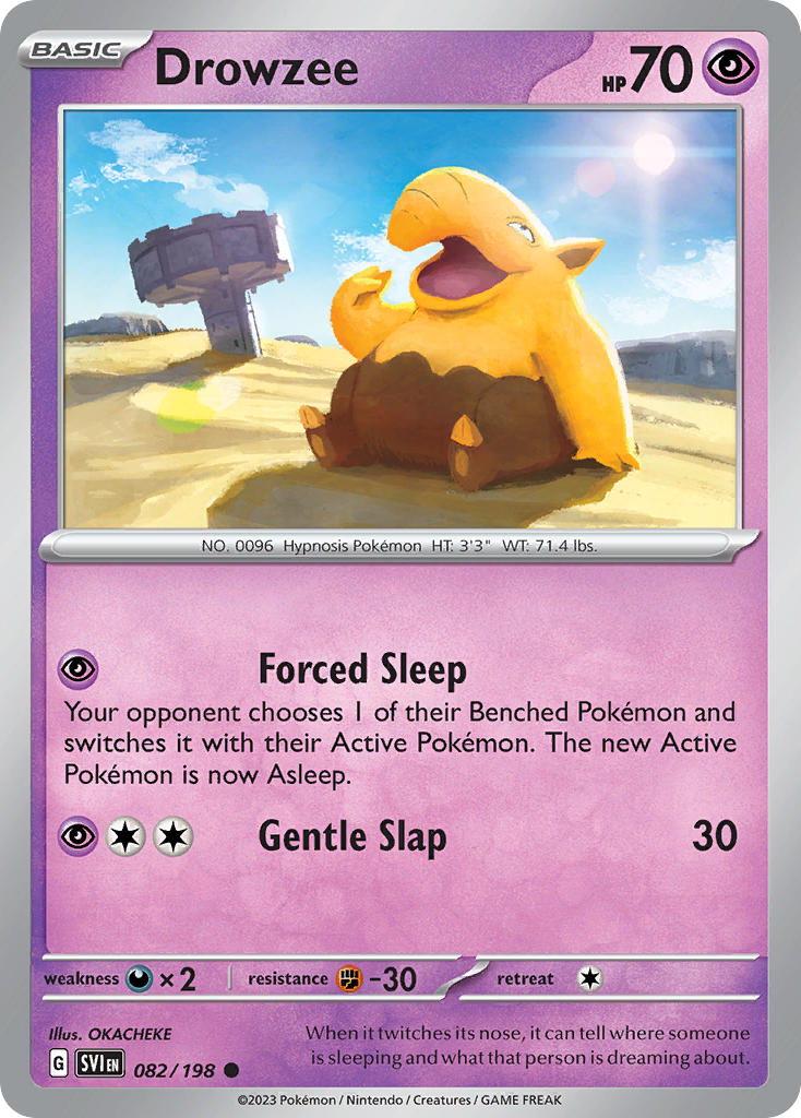 Drowzee 082/198 Common Scarlet & Violet Pokémon card