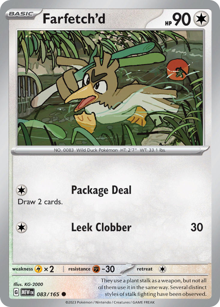 Farfetch'd 083/165 Common 151 Pokémon card
