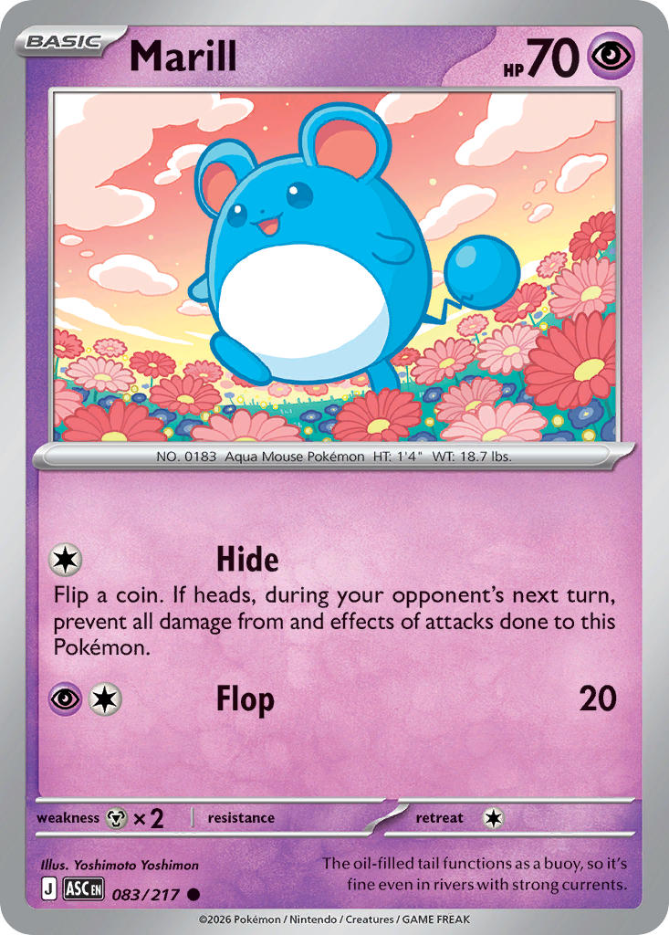 Marill 083/217 Common Ascended Heroes Pokémon card