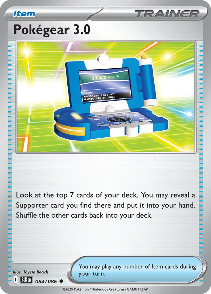Pokégear 3.0 084/086 Uncommon Black Bolt Pokémon card