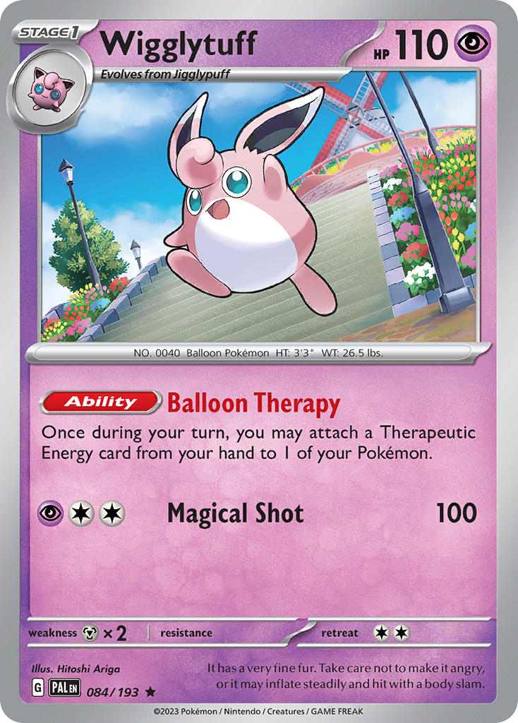 Wigglytuff 084/193 Rare Paldea Evolved Pokémon card