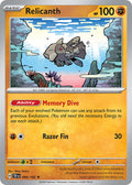 Relicanth 084/162 Rare Temporal Forces Pokémon card