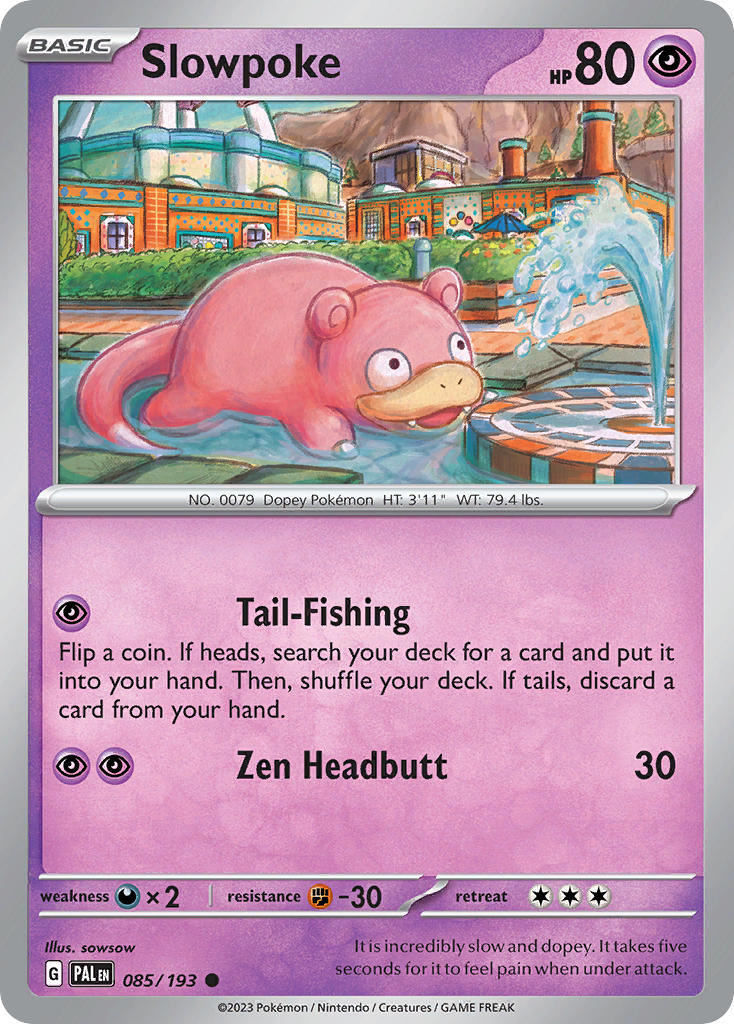 Slowpoke 085/193 Common Paldea Evolved Pokémon card