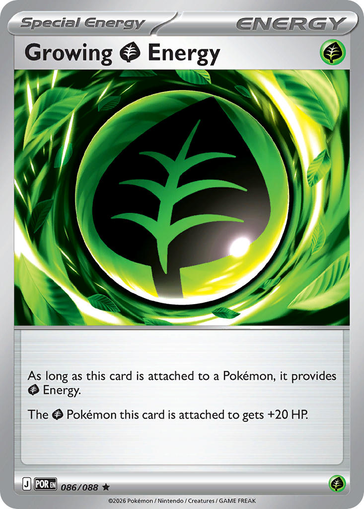 Growing Energy 086/088 Uncommon Perfect Order Pokémon card