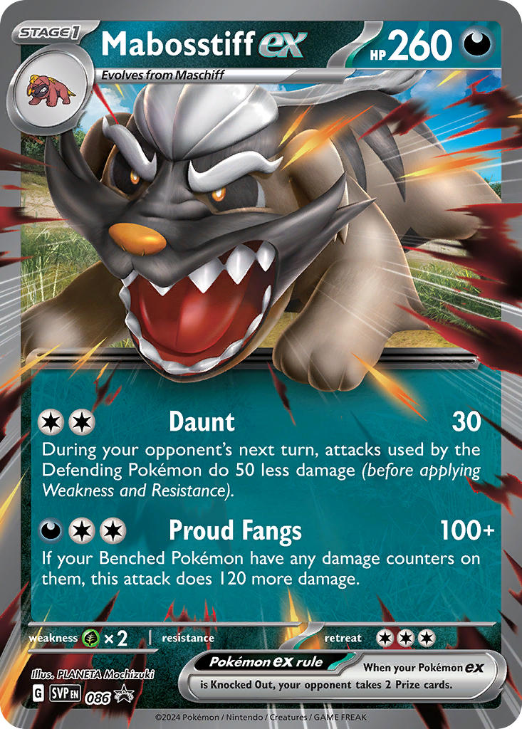 Mabosstiff EX 086/SVP Promo Scarlet & Violet Promos Pokémon card