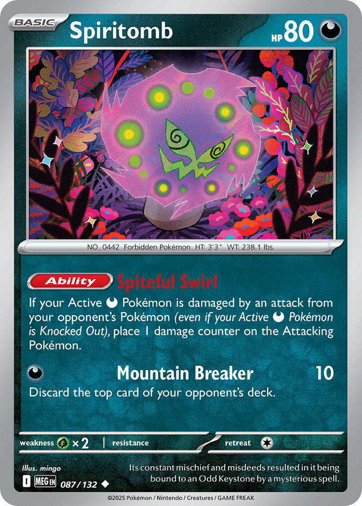 Spiritomb 087/132 Common Mega Evolution Pokémon card