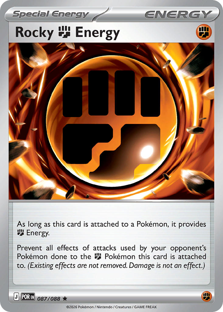 Rocky Energy 087/088 Rare Perfect Order Pokémon card