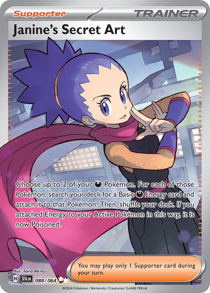 Janine's Secret Art 088/064 Ultra Rare Shrouded Fable Pokémon card