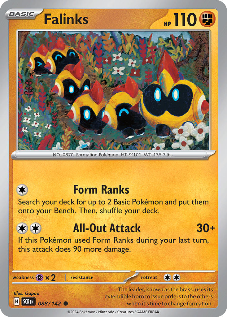 Falinks 088/142 Common Stellar Crown Pokémon card