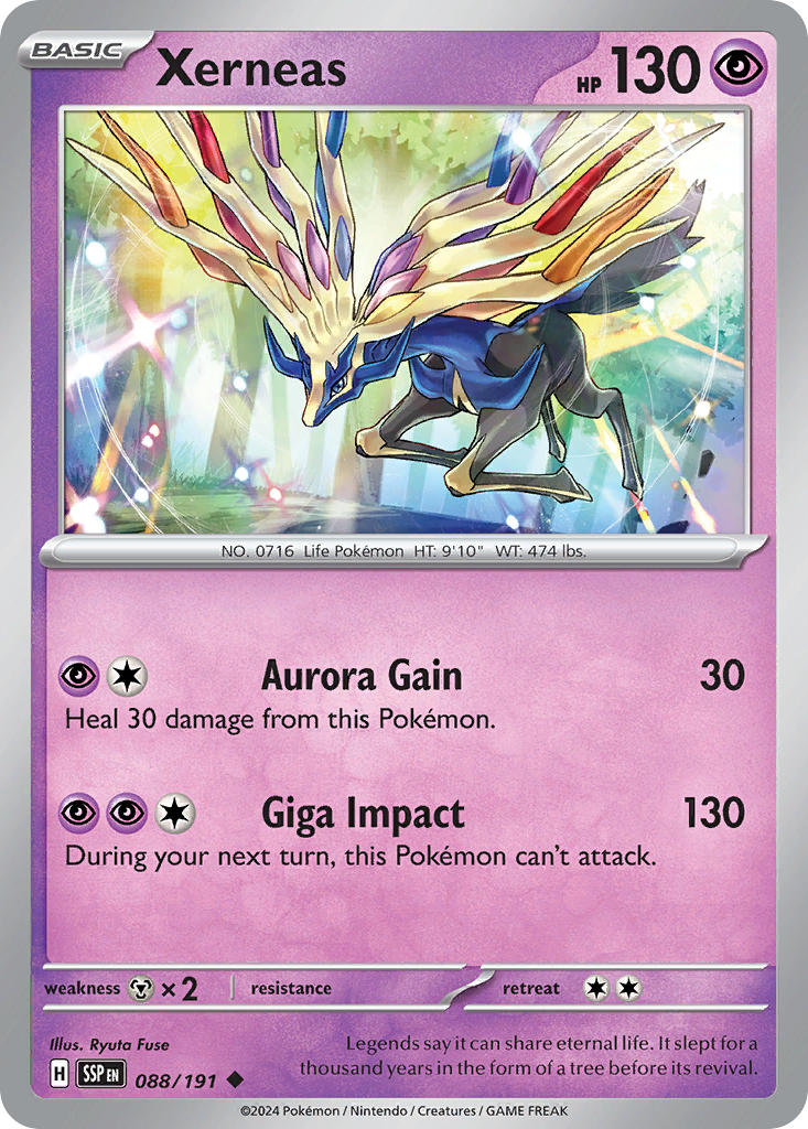 Xerneas 088/191 Common Surging Sparks Pokémon card