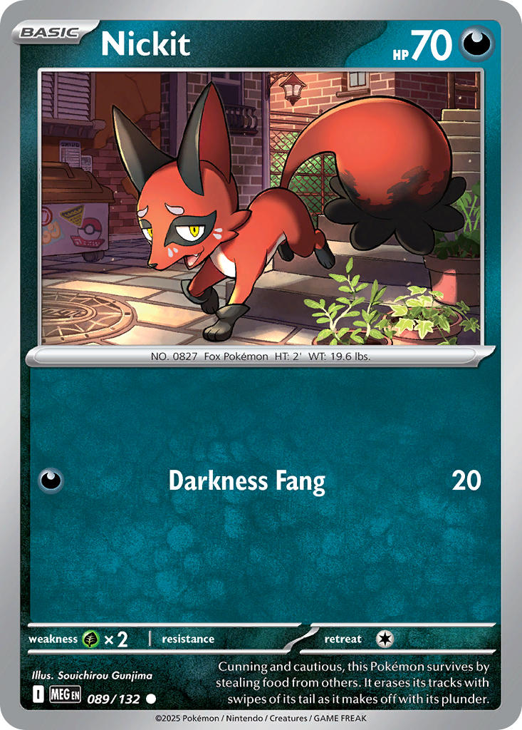 Nickit 089/132 Common Mega Evolution Pokémon card