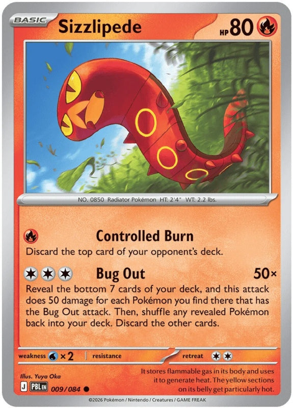 Sizzlipede 009/084 Pitch Black Pokémon card