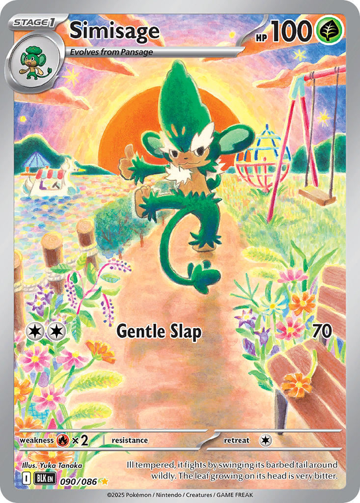 Simisage 090/086 Illustration Rare Black Bolt Pokémon card