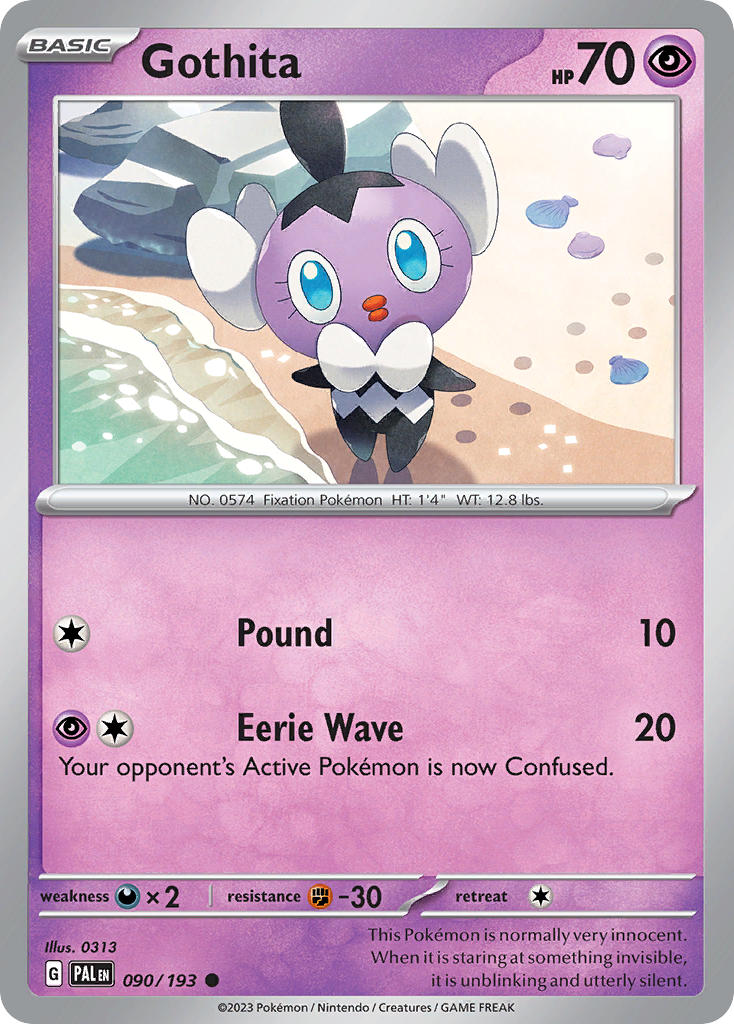 Gothita 090/193 Common Paldea Evolved Pokémon card