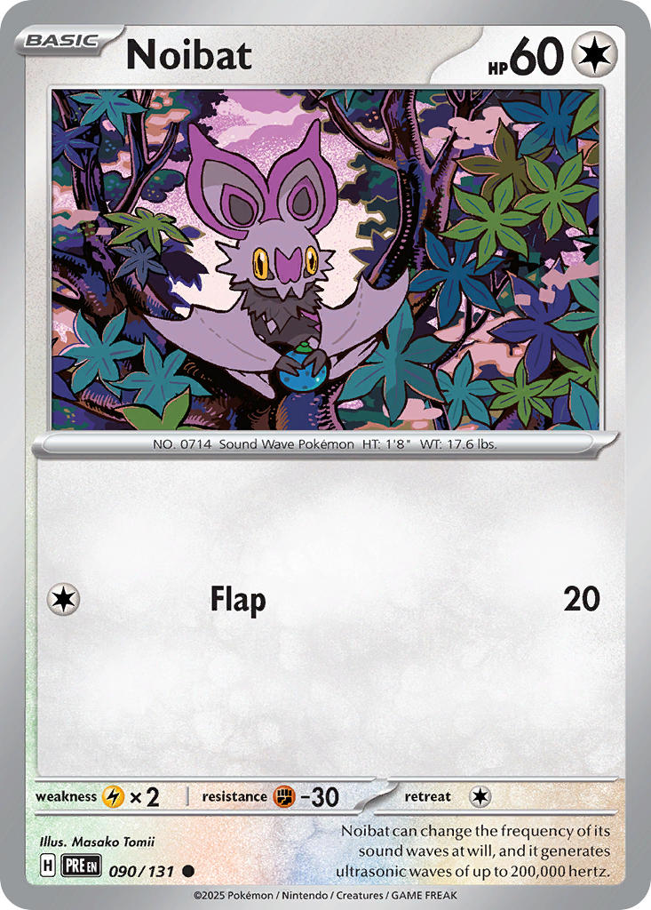 Noibat 090/131 Common Prismatic Evolutions Pokémon card