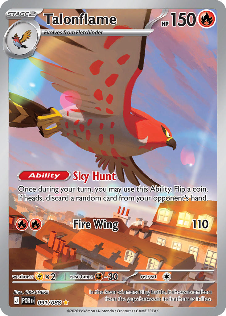 Talonflame 091/088 Illustration Rare Perfect Order Pokémon card
