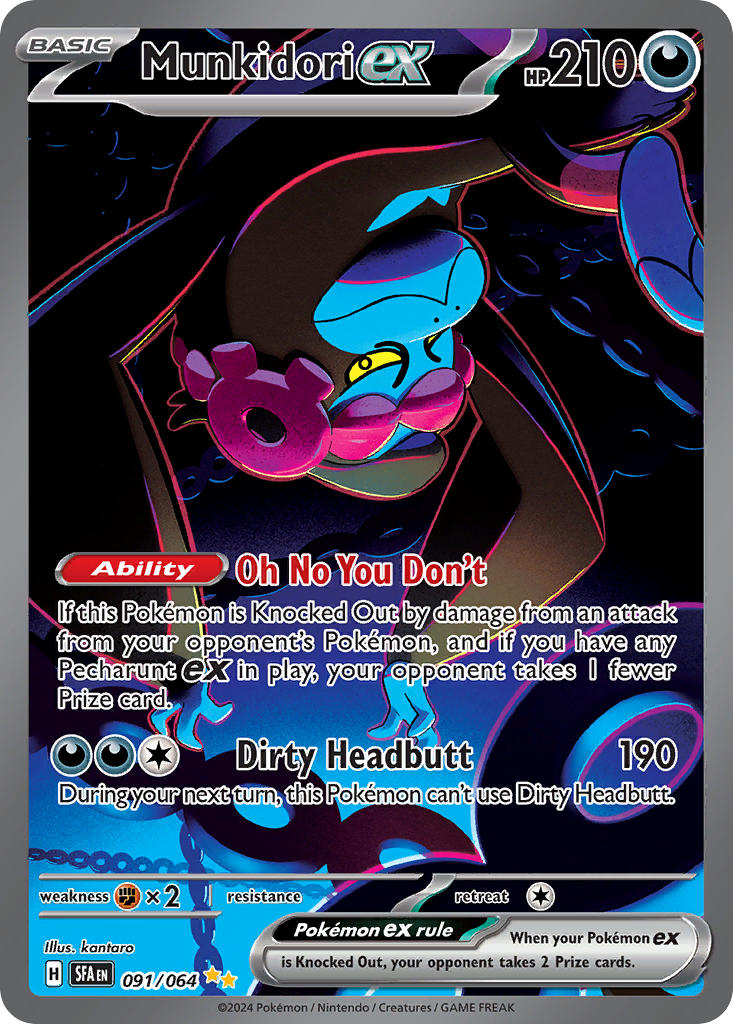 Munkidori EX 091/064 Special Illustration Rare Shrouded Fable Pokémon card