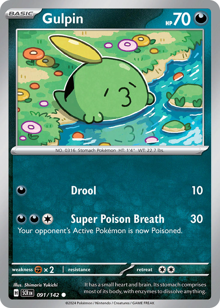 Gulpin 091/142 Common Stellar Crown Pokémon card