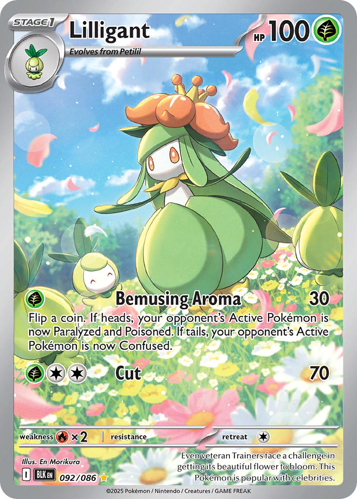 Lilligant 092/086 Illustration Rare Black Bolt Pokémon card