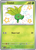 Oddish 092/091 Shiny Rare Paldean Fates Pokémon card