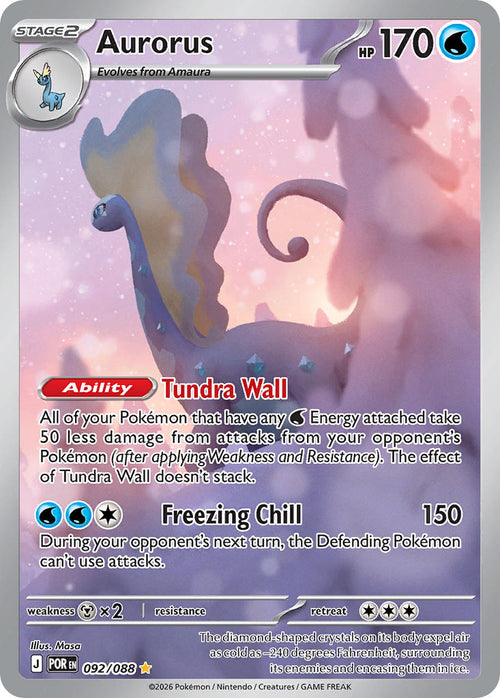 Aurorus 092/088 Illustration Rare Perfect Order Pokémon card