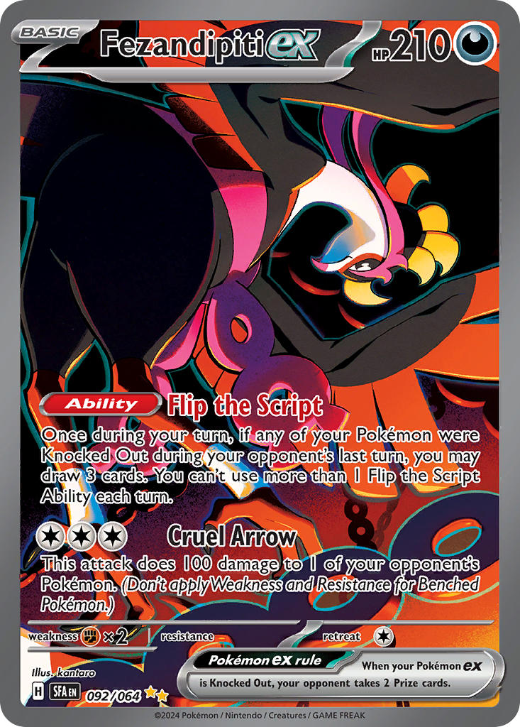 Fezandipiti EX 092/064 Special Illustration Rare Shrouded Fable Pokémon card