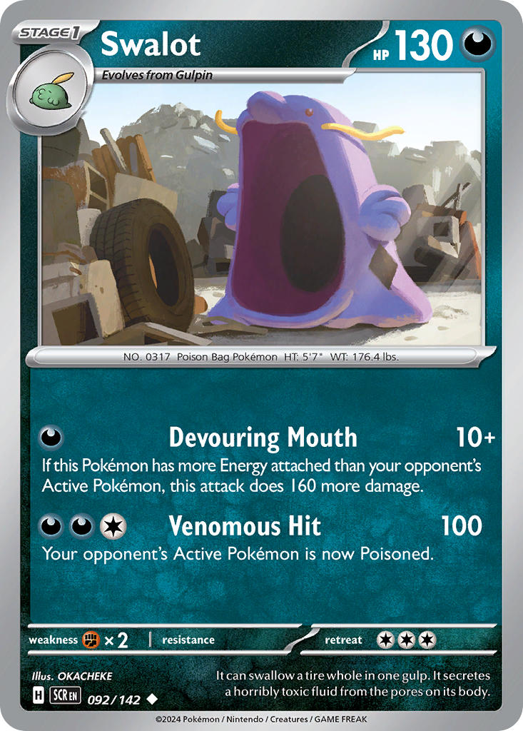 Swalot 092/142 Uncommon Stellar Crown Pokémon card