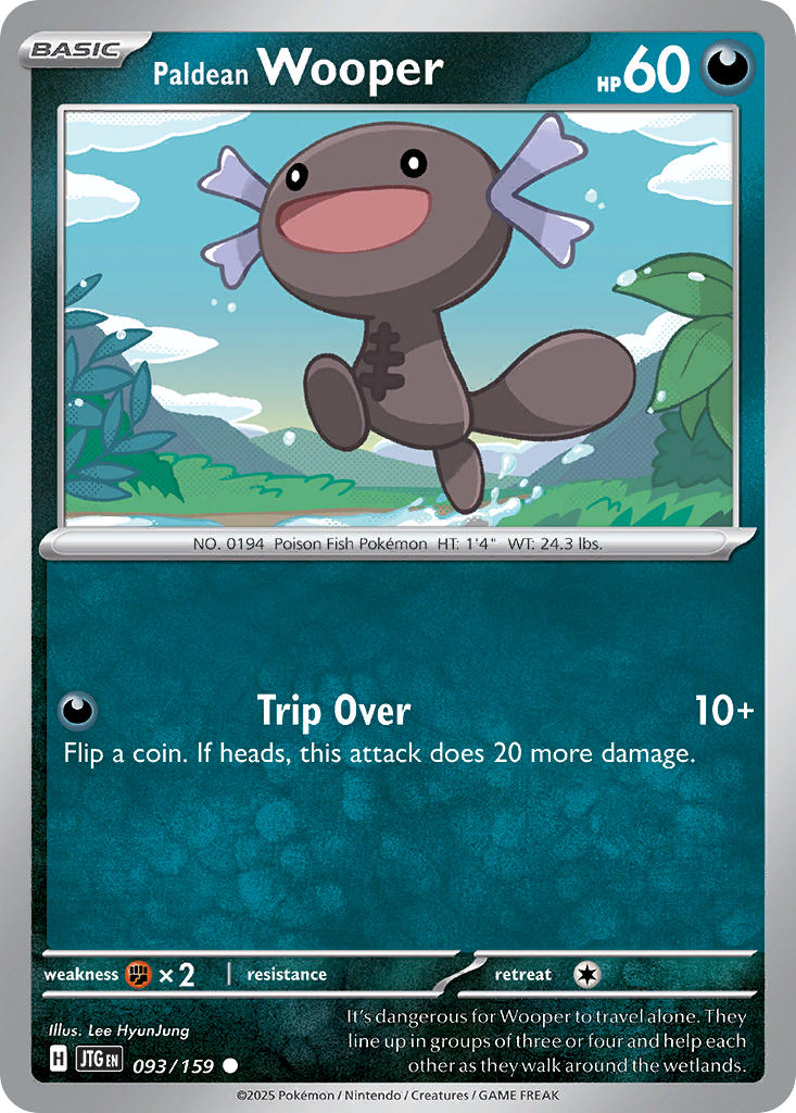 Paldean Wooper 093/159 Common Journey Together Pokémon card