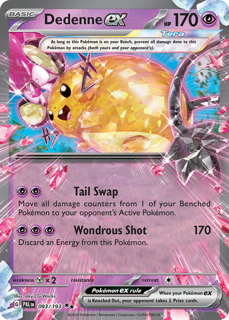 Dedenne EX 093/193 Double Rare Paldea Evolved Pokémon card