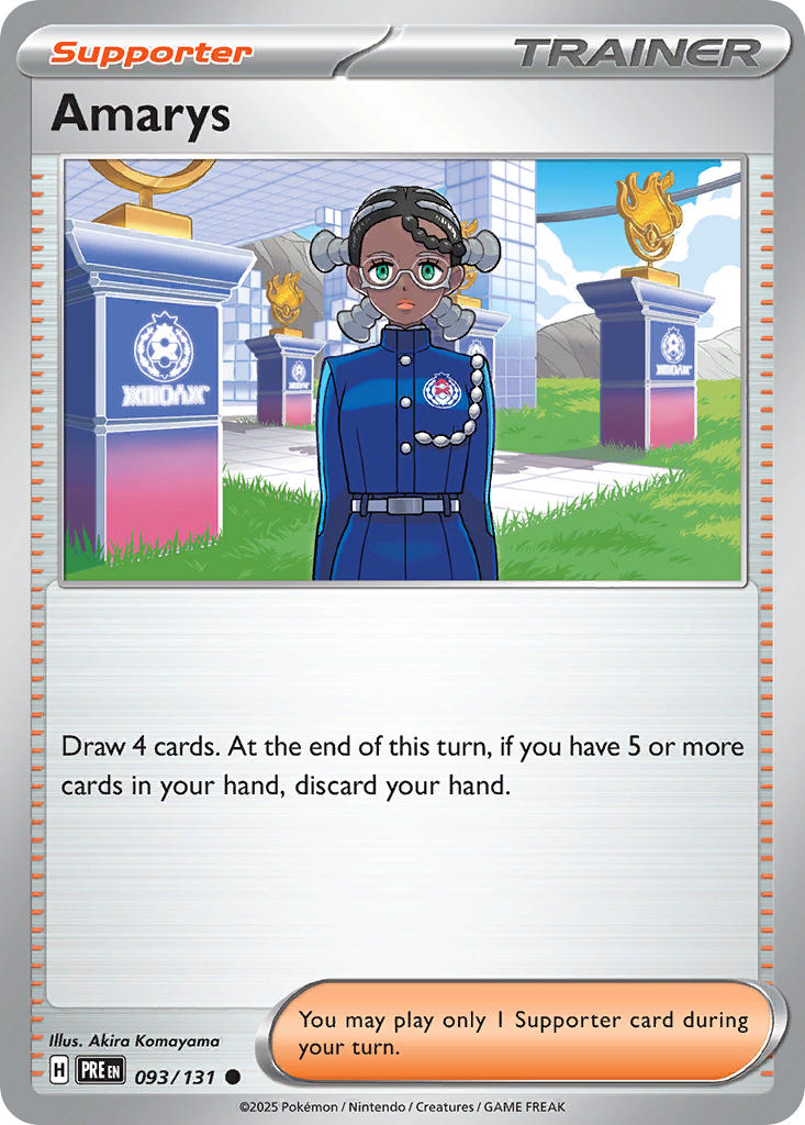 Amarys 093/131 Common Prismatic Evolutions Pokémon card