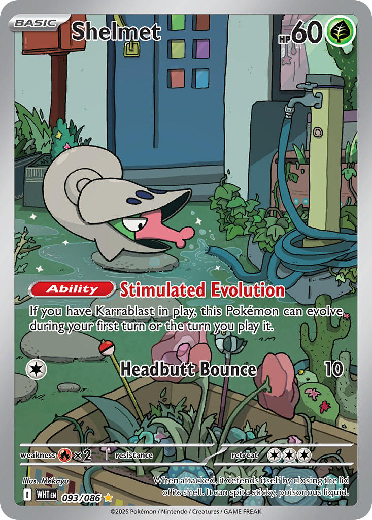 Shelmet 093/086 Illustration Rare White Flare Pokémon card