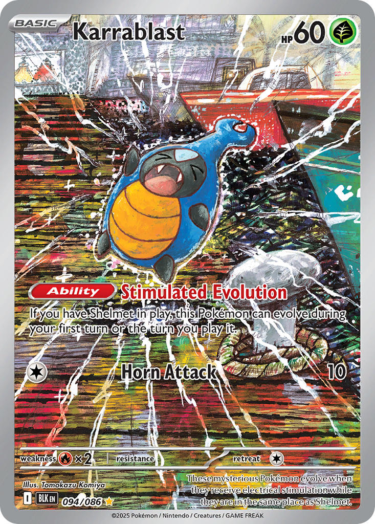 Karrablast 094/086 Illustration Rare Black Bolt Pokémon card