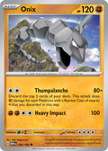 Onix 095/165 Common 151 Pokémon card