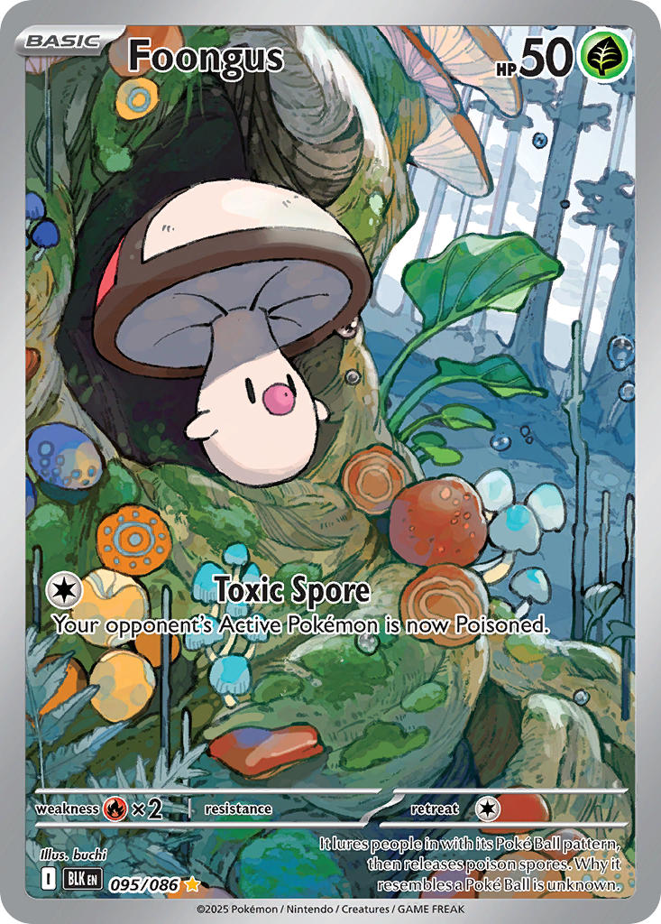 Foongus 095/086 Illustration Rare Black Bolt Pokémon card