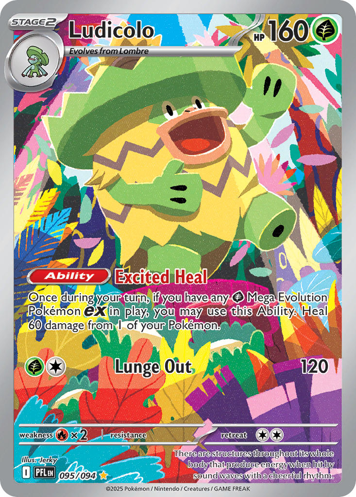 Ludicolo 095/094 Illustration Rare Phantasmal Flames Pokémon card