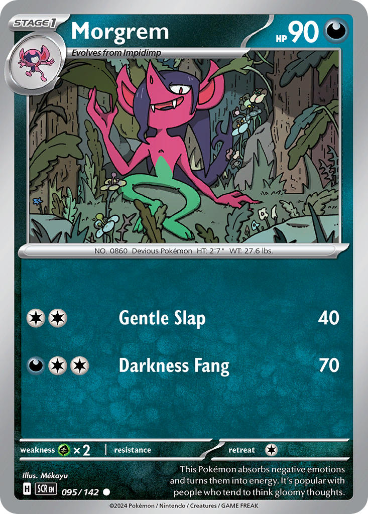 Morgrem 095/142 Common Stellar Crown Pokémon card