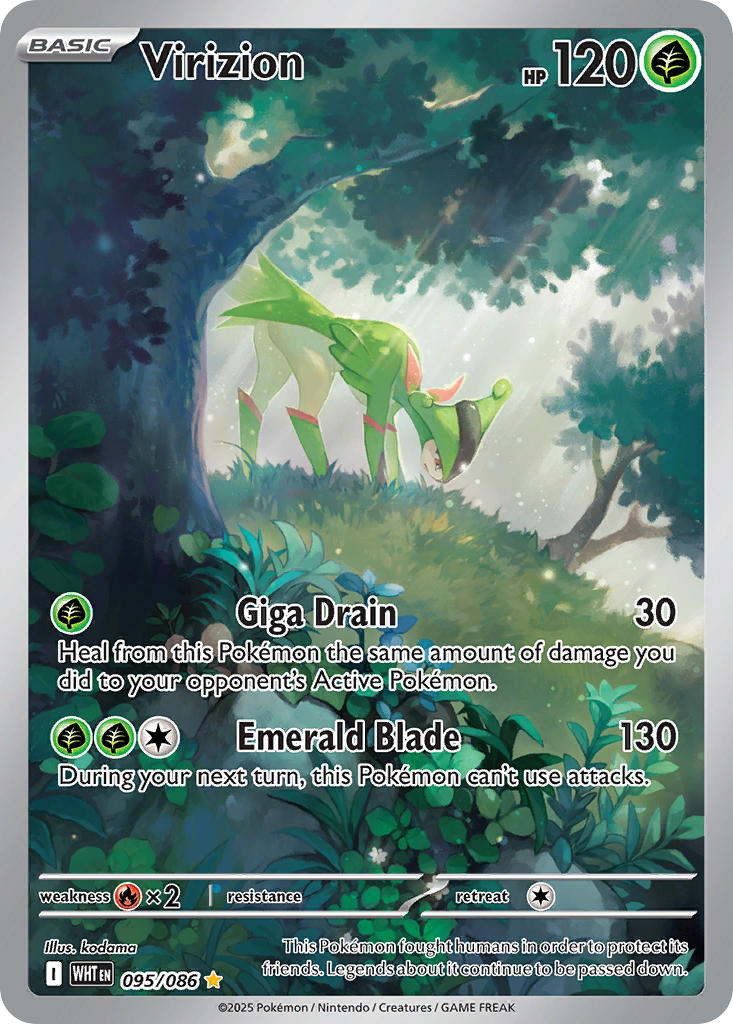 Virizion 095/086 Illustration Rare White Flare Pokémon card