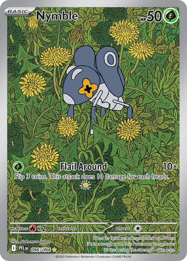 Nymble 096/094 Illustration Rare Phantasmal Flames Pokémon card