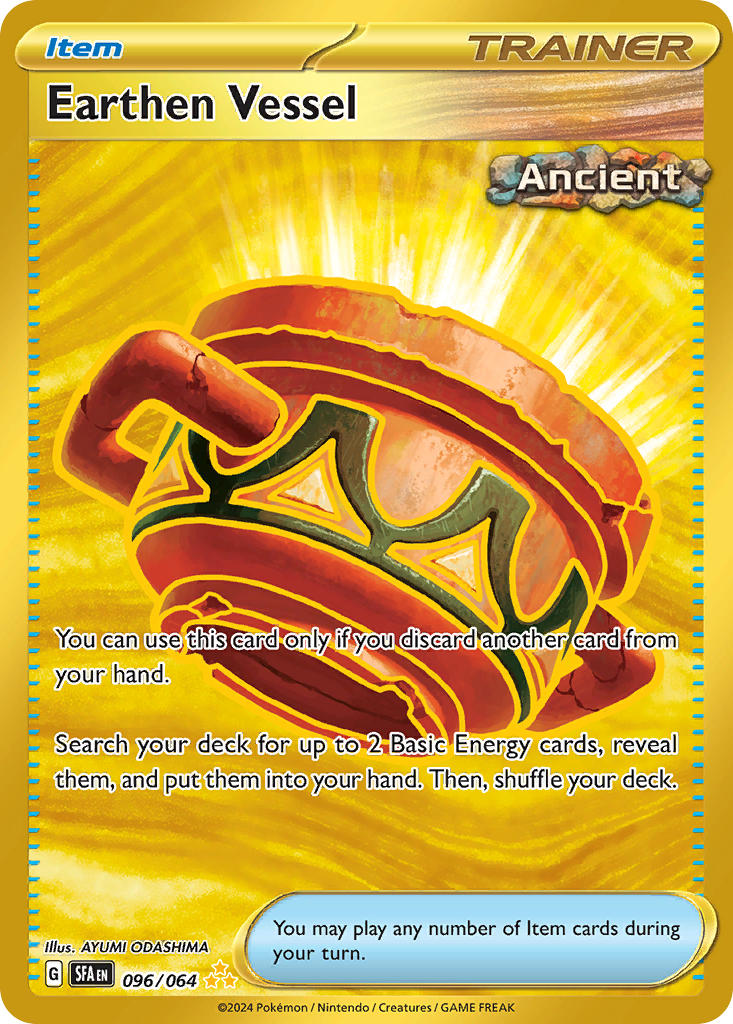 Earthen Vessel 096/064 Hyper Rare Shrouded Fable Pokémon card