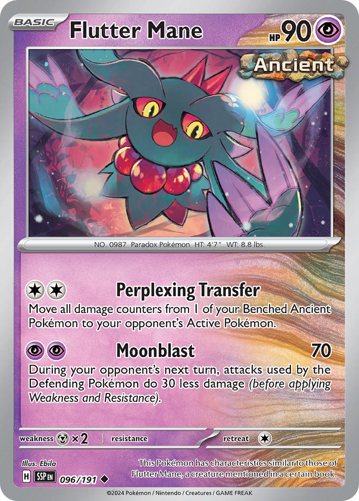 Flutter Mane 096/191 Common Surging Sparks Pokémon card