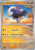 Great Tusk 096/162 Rare Temporal Forces Pokémon card