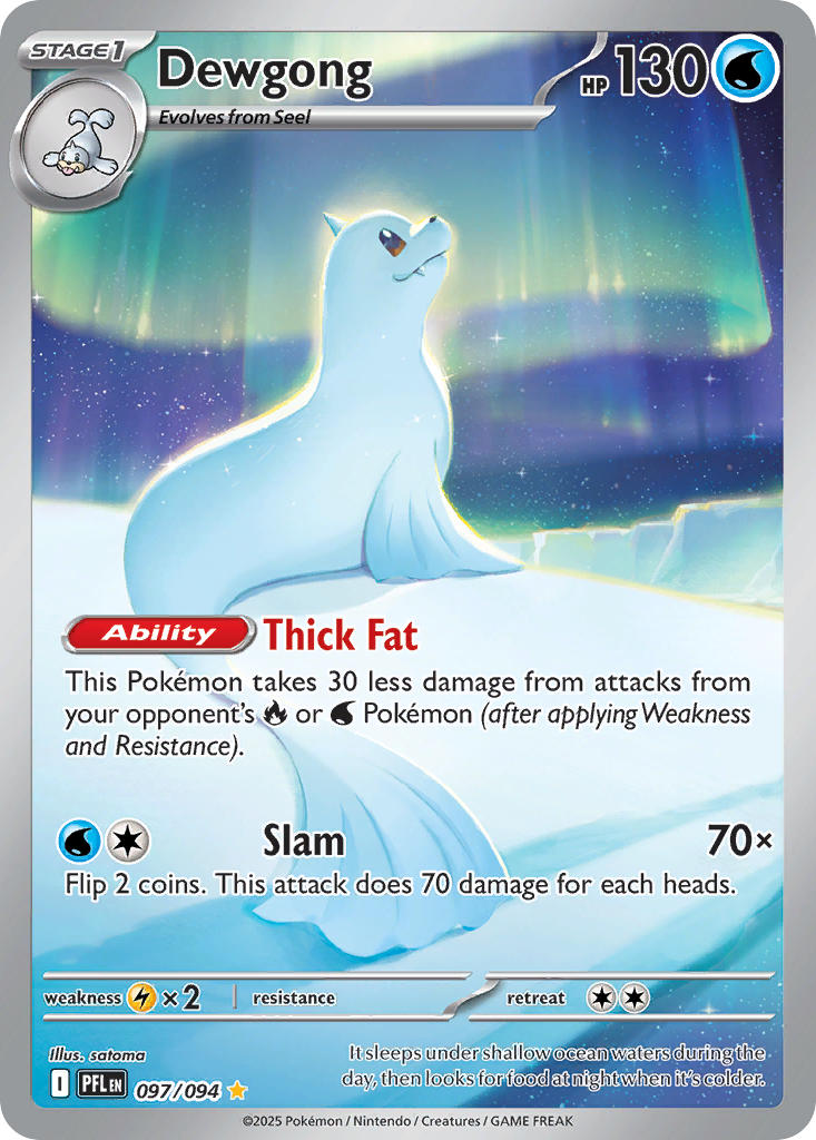 Dewgong 097/094 Illustration Rare Phantasmal Flames Pokémon card